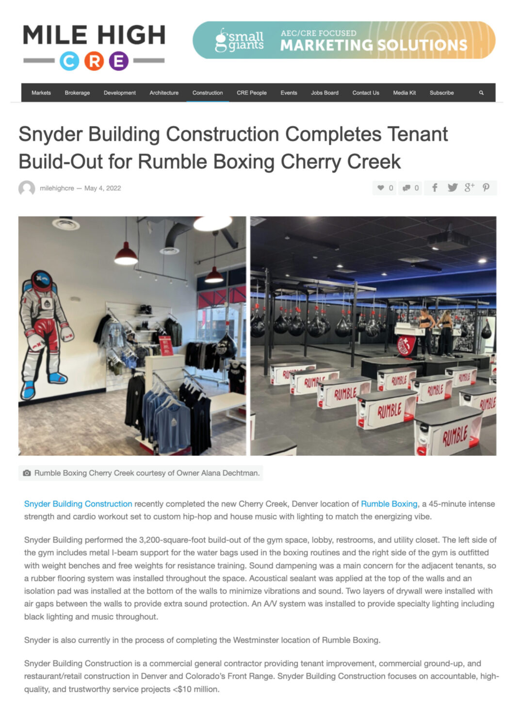 Snyder-Building-Construction-Completes-Build-Out-For-Rumble-Boxing